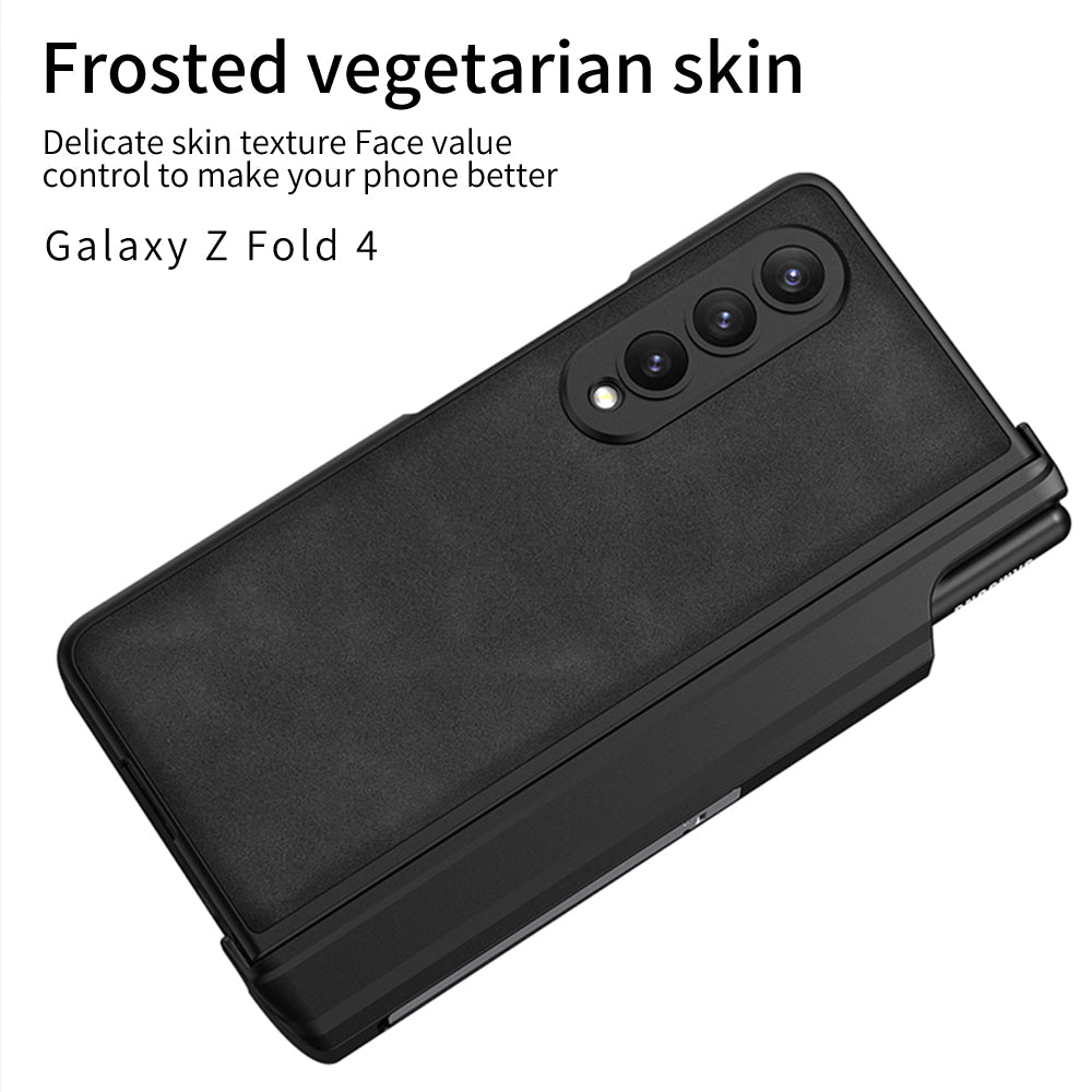 Magnetic Matte Leather Shockproof Pen Slot Phone Case With Bracket For Samsung Galaxy Z Fold4