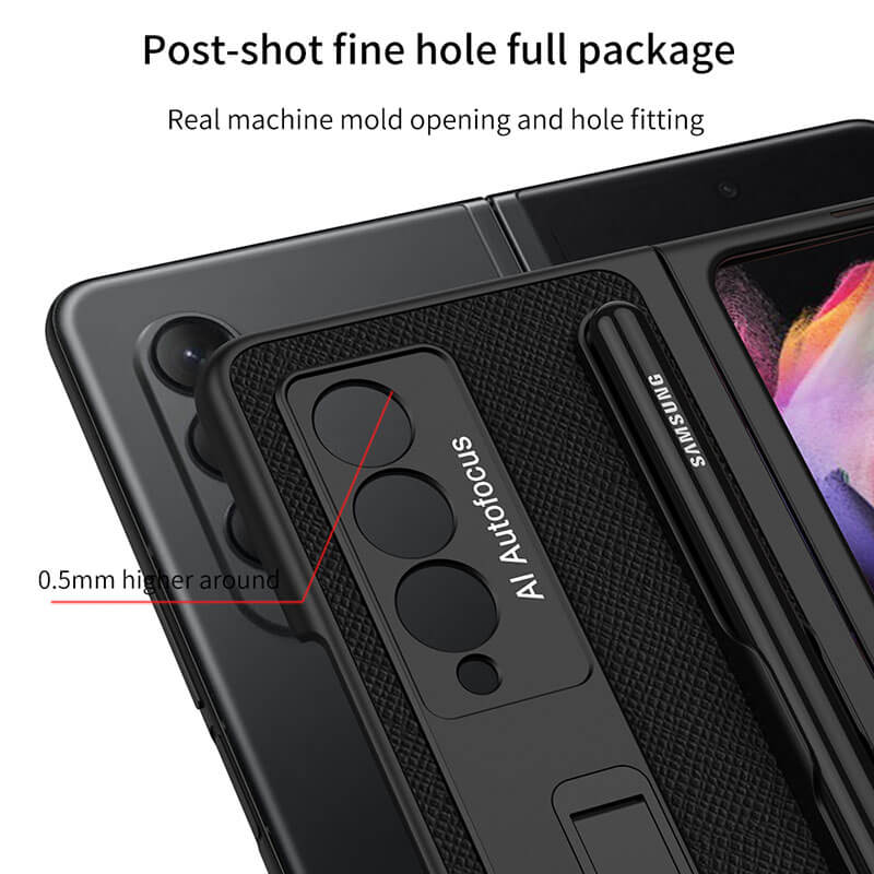 Luxury Leather Cover With Pen Slot Holder For Samsung Galaxy Z Fold 3 5G