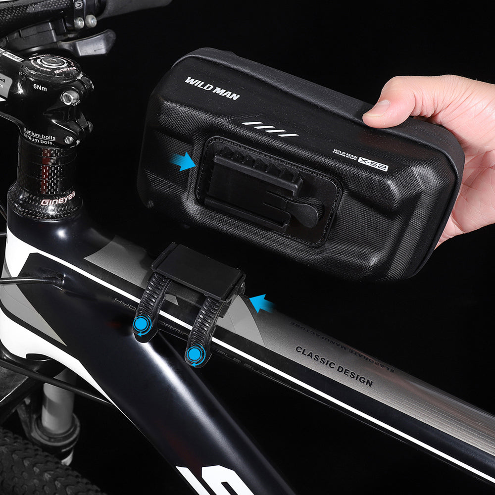 Bicycle Bag 1.2L Frame Front Tube Cycling Waterproof Holder 7 inch Touchscreen Bag Bike Accessories