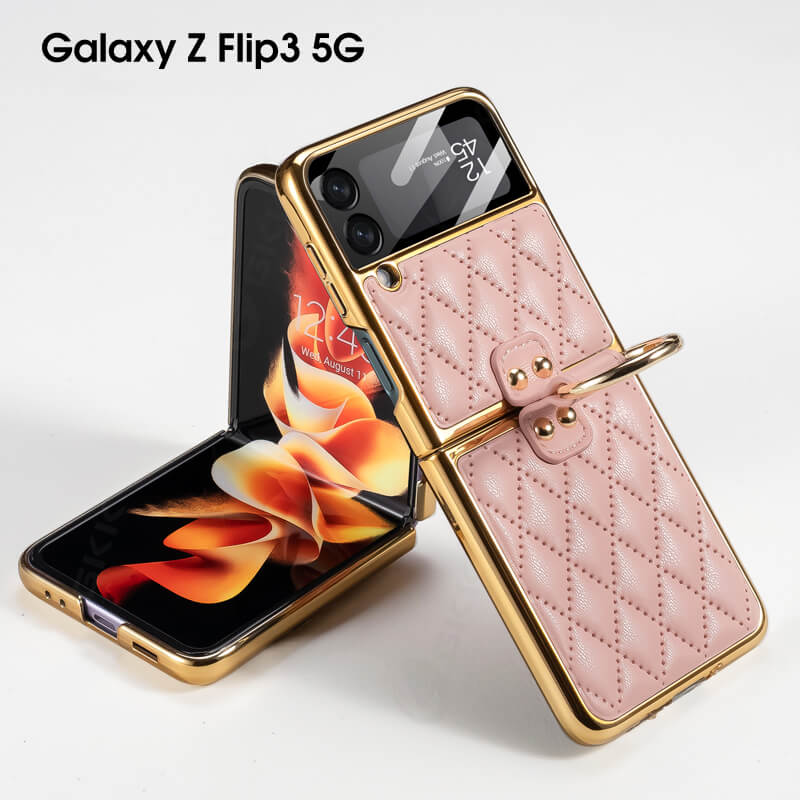 Creative Electroplating Diamond Protective Cover For Samsung Galaxy Z Flip 3 5G