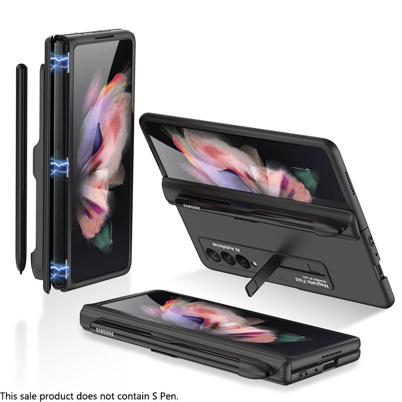 Magnetic Frame Plastic Stand All-included Case For Samsung Galaxy Z Fold 3 5G