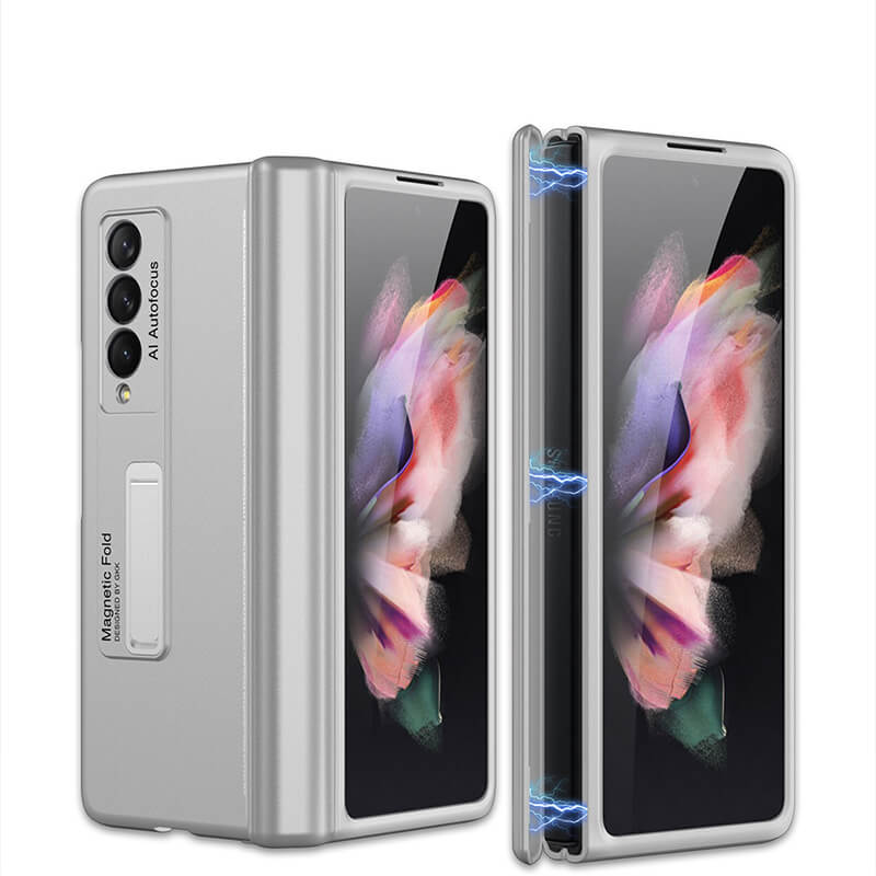 Magnetic Frame Plastic Stand All-included Case For Samsung Galaxy Z Fold 3 5G