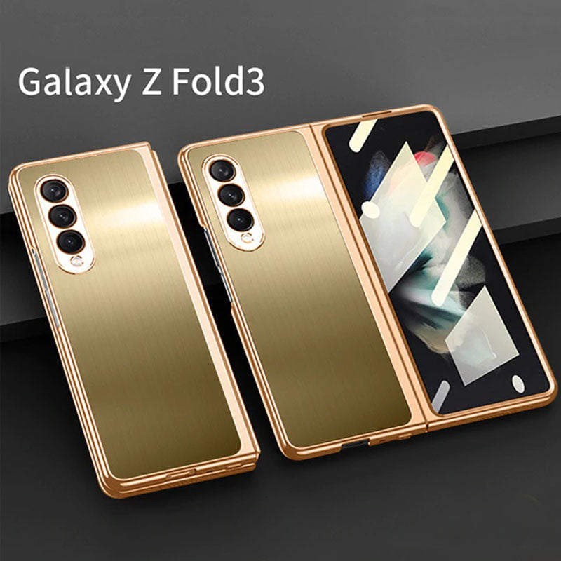 Samsung Galaxy Z Fold 3 Magnetic Brushed Metal Anti-fall Protective Cover