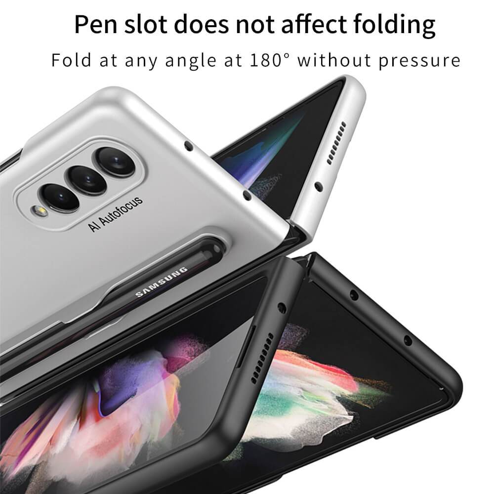 Ultra-thin Pen Slot Business Case for Samsung Galaxy Z Fold 3 5G