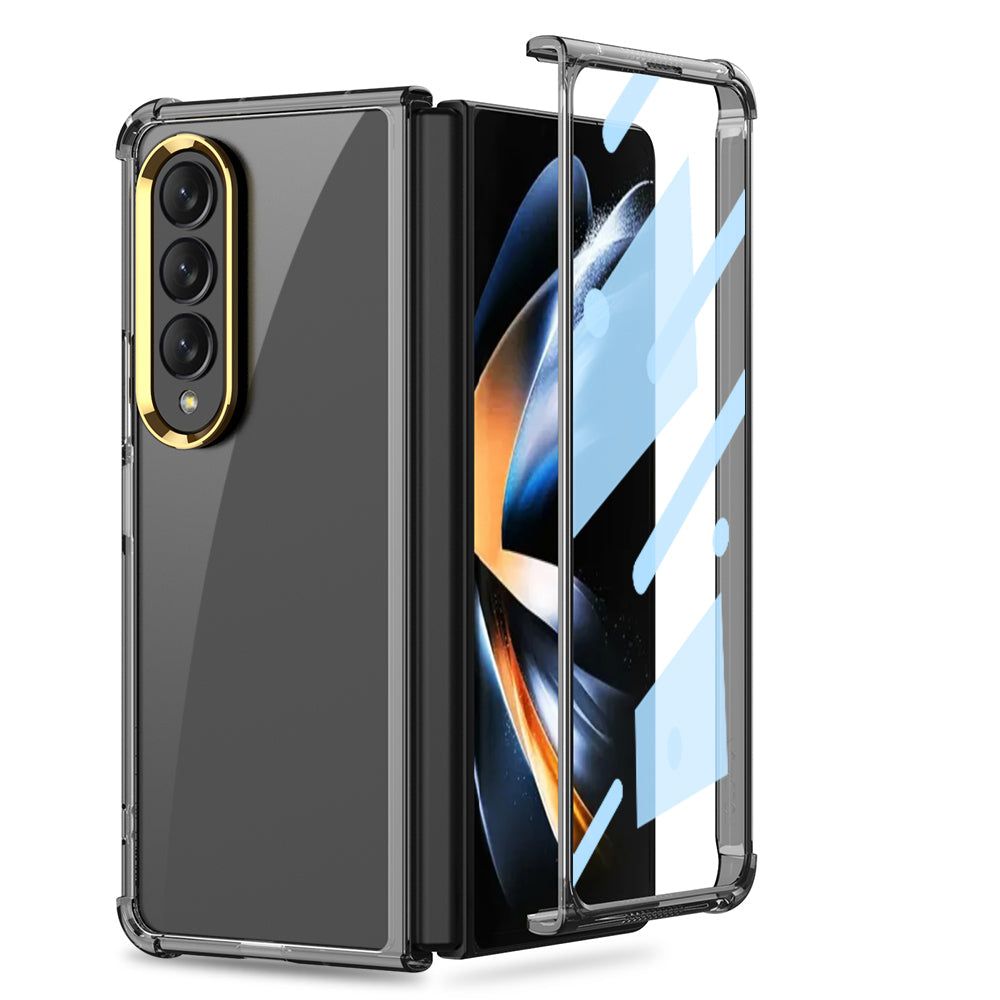 Galaxy Z Fold4 5G Airbag Anti-fall Shell Case and Membrane Integration Front Cover With Tempered Film
