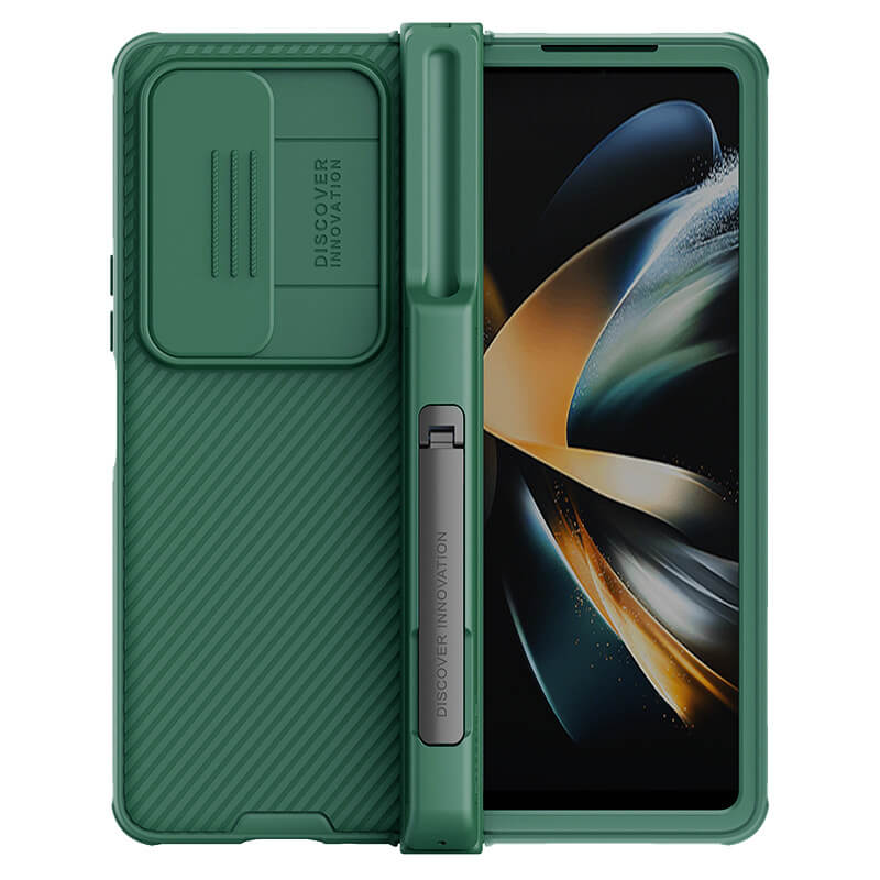 Full Protection Samsung Galaxy Z Fold4 5G Case with S pen Slot Camera Lens Protector and Stand(Pre-Sell)