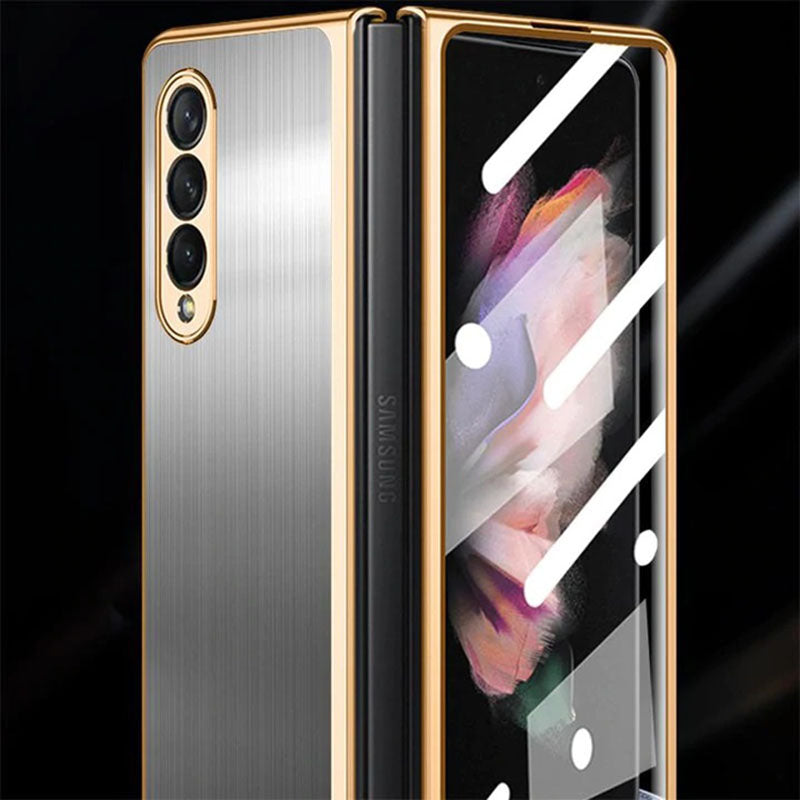 Samsung Galaxy Z Fold 3 Magnetic Brushed Metal Anti-fall Protective Cover