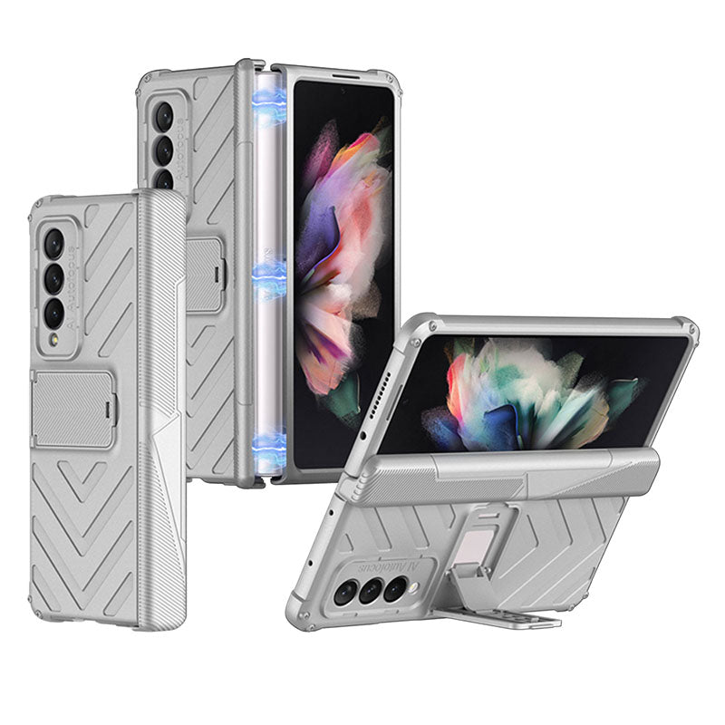 Magnetic Armor All-included Protective Cover With Hinge Holder For Samsung Galaxy Z Fold 3 5G / S22 series
