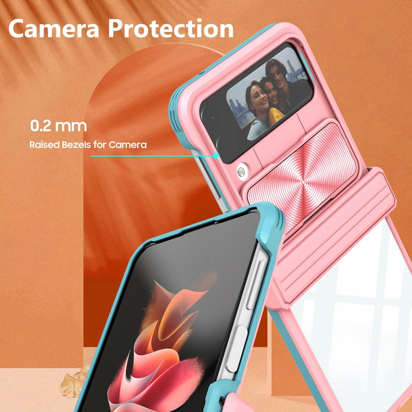 Anti-Slip Clear Acrylic Case for Samsung Galaxy Z Flip4 5G