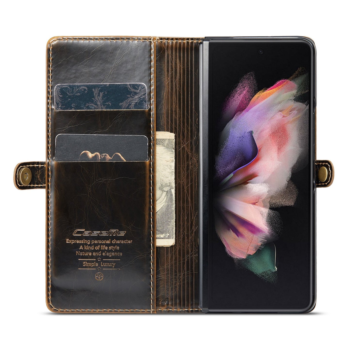 Full Protection Business Leather Case for Samsung Galaxy Z Fold3 Fold 4 Fold4 Fold 3 5G Card Pocket Mobile Phone Cover