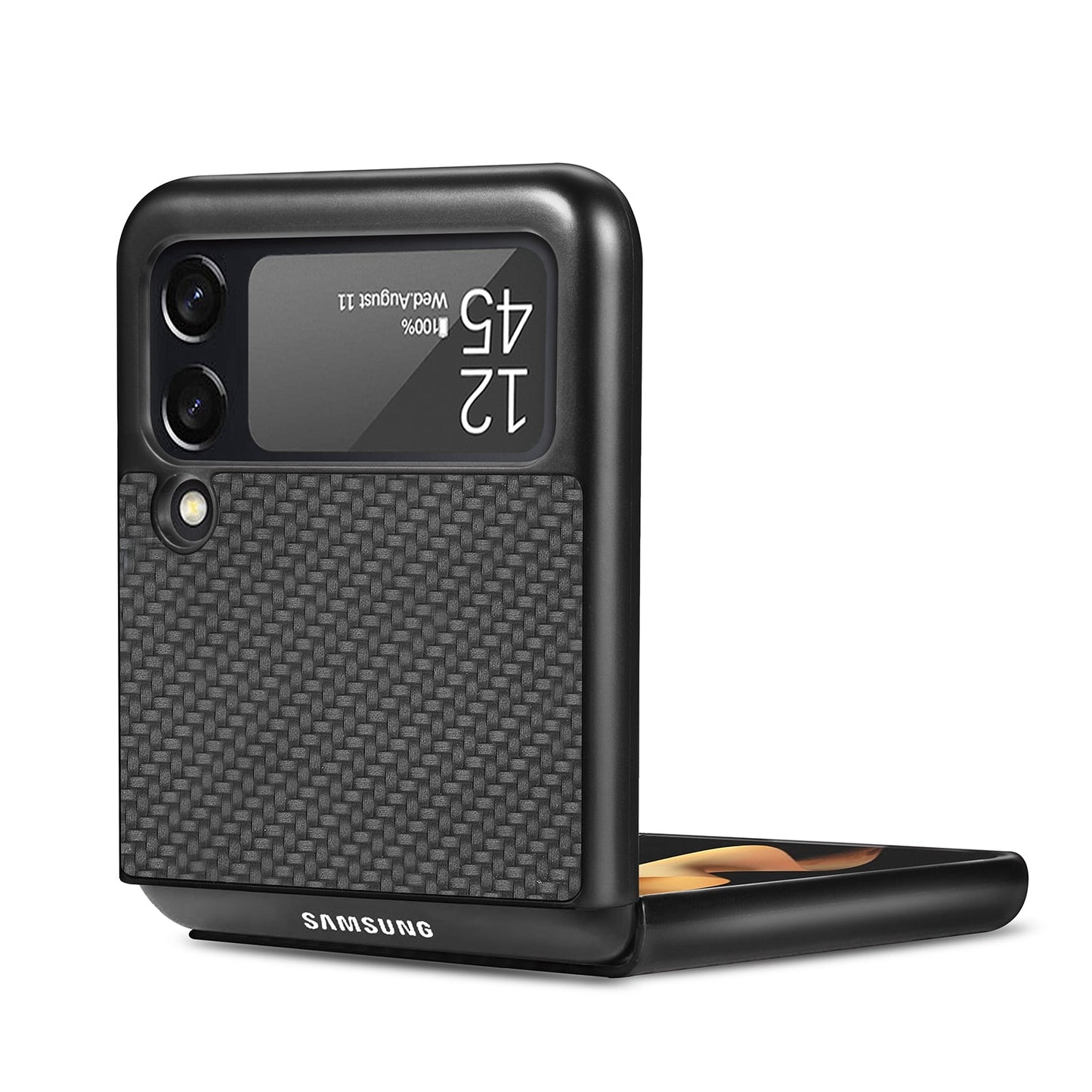 Luxury Carbon Fiber Slim Case for Samsung Galaxy Z Flip 3 4 5G Flip3 Flip4 Phone Protective Cover Coque for Samsung Z Flip 4