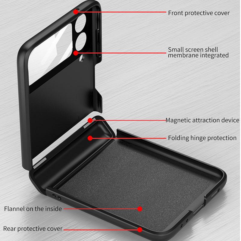 Magnetic Hinge Full Protection Galaxy Flip4 5G Case With Capacitive Pen