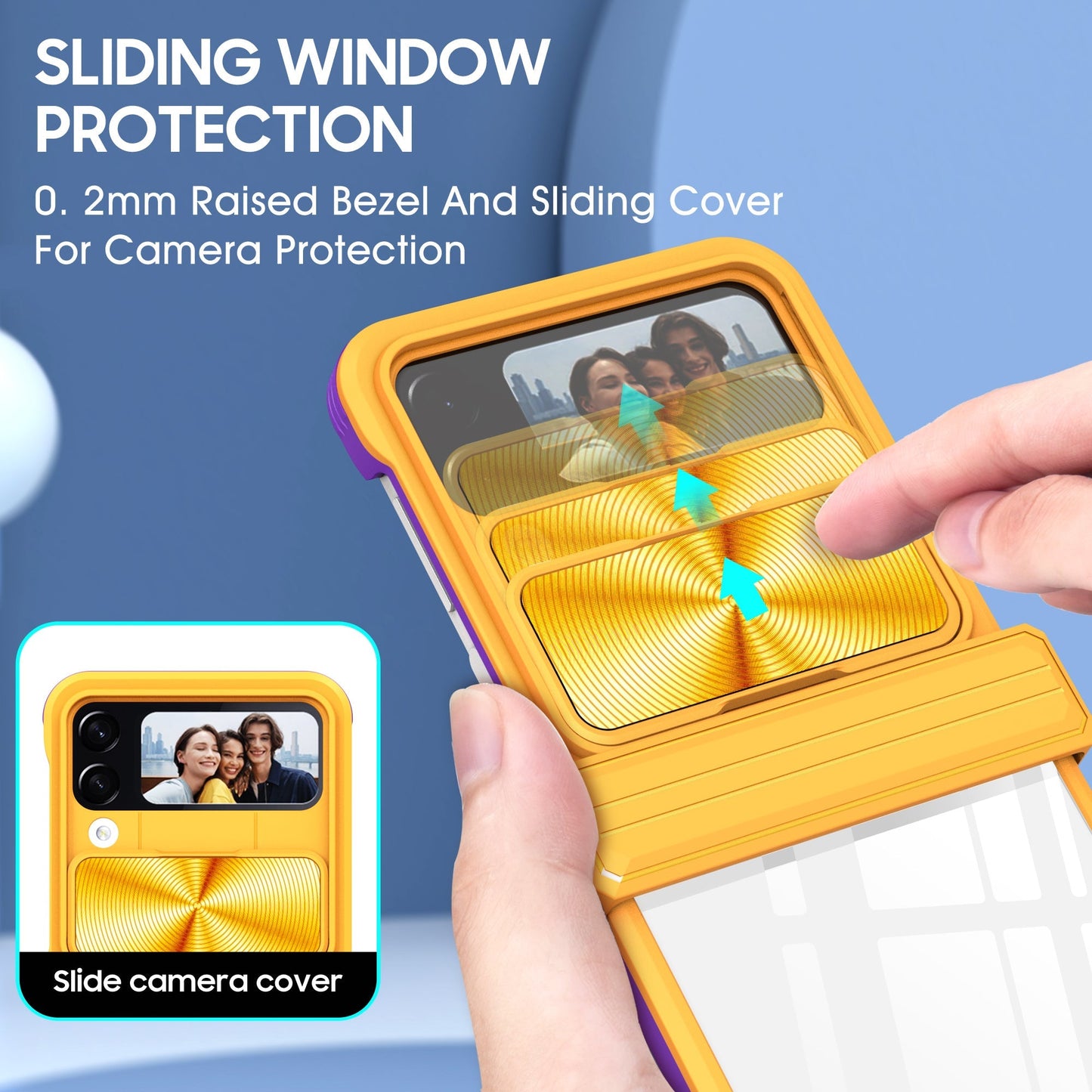 Anti-Slip Clear Acrylic Case for Samsung Galaxy Z Flip4 5G