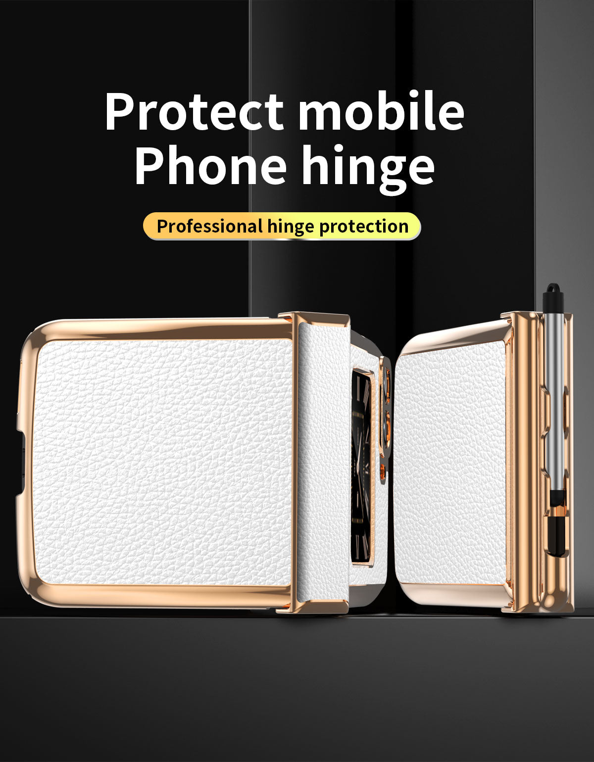 2 Hinges Replaceable Cover For Motorola Razr 2022 Leather Shockproof Double Hinge