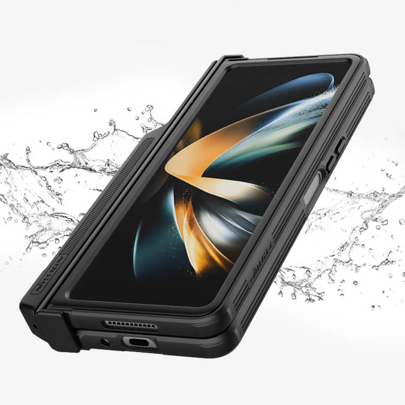 Full Protection Samsung Galaxy Z Fold4 5G Case with S pen Slot Camera Lens Protector and Stand(Pre-Sell)