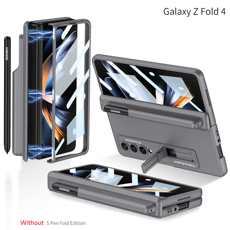 Magnetic Hinge Samsung Galaxy Z Fold4 5G Case with Screen Protector & Kickstand & S Pen Slot