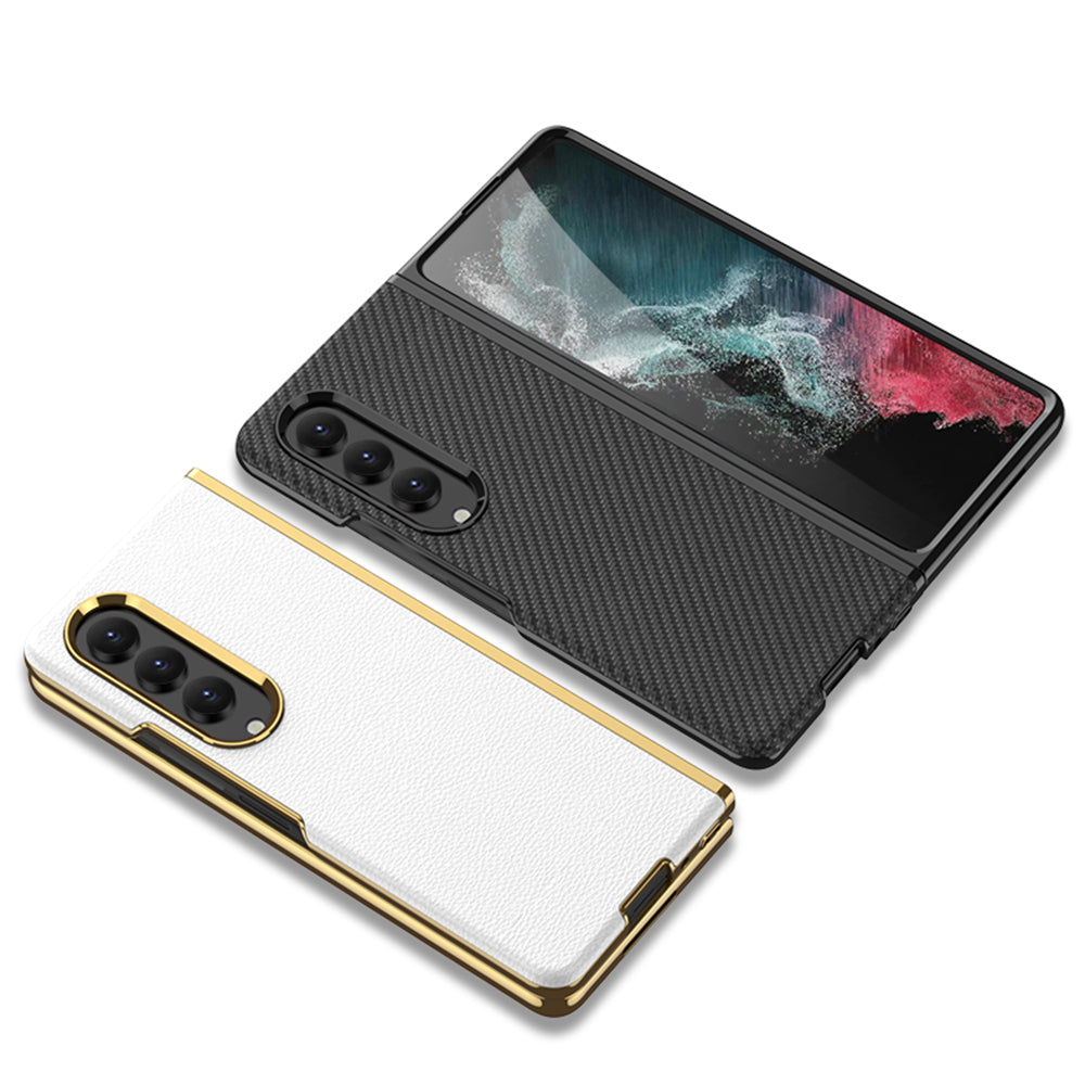 Electroplated Samsung Galaxy Z Fold4 5G Leather Case